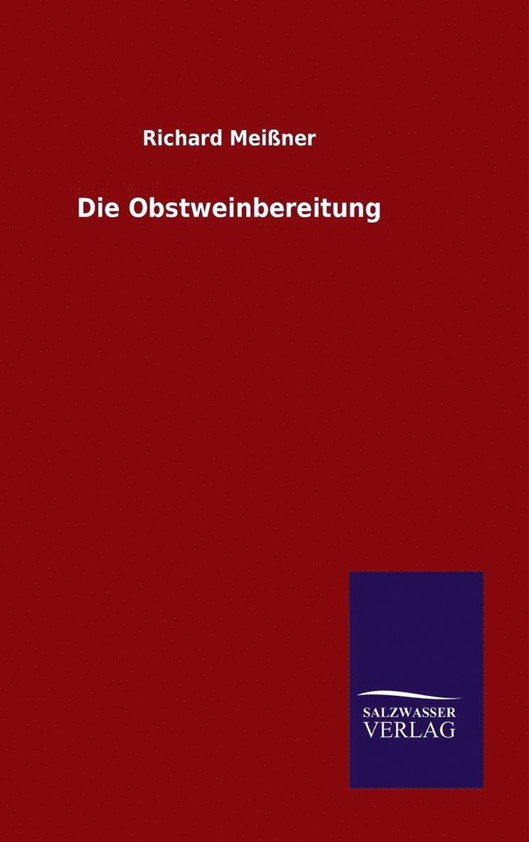 Die Obstweinbereitung 1