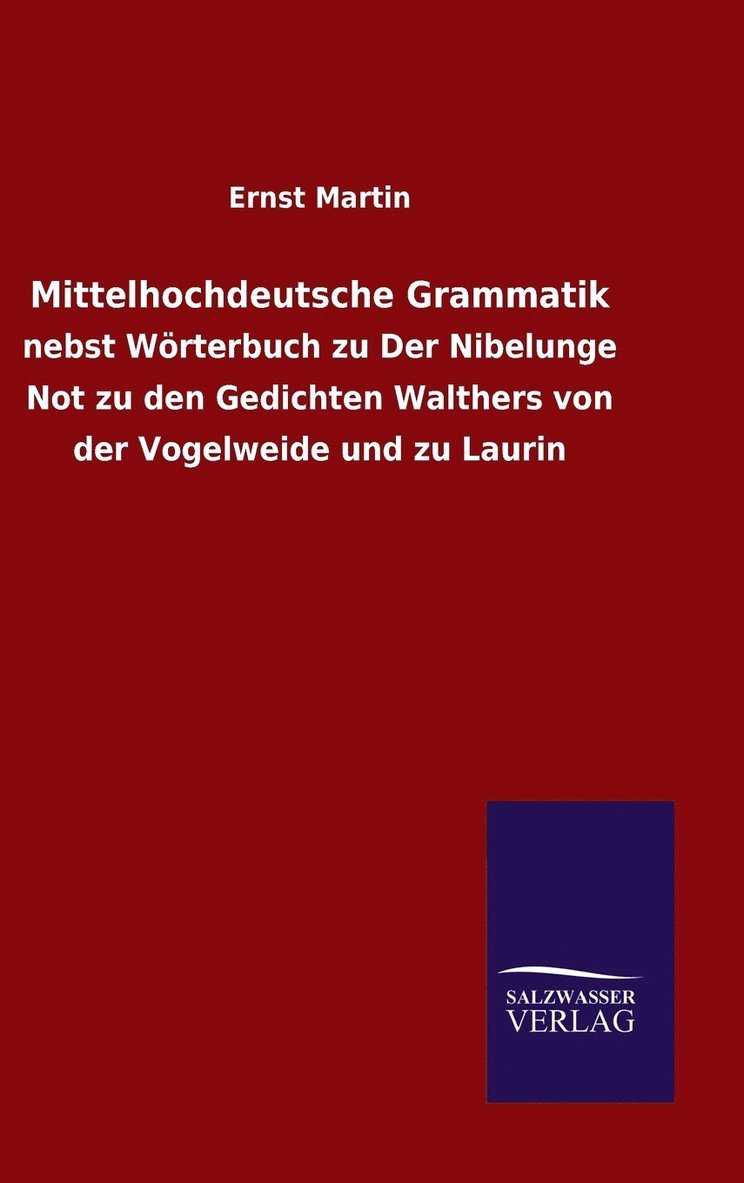 Mittelhochdeutsche Grammatik 1