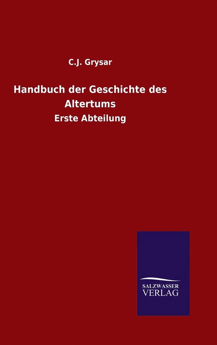 Handbuch der Geschichte des Altertums 1