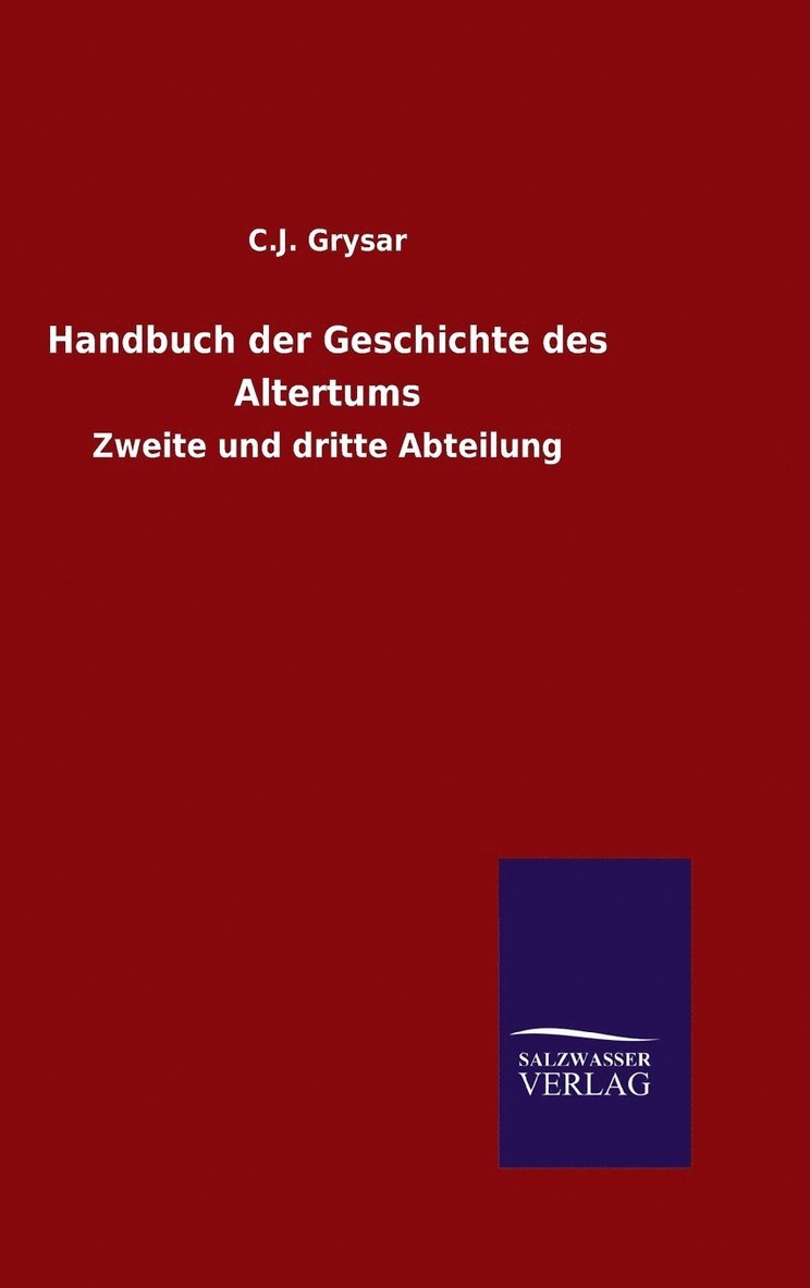 Handbuch der Geschichte des Altertums 1