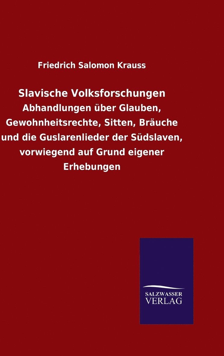 Slavische Volksforschungen