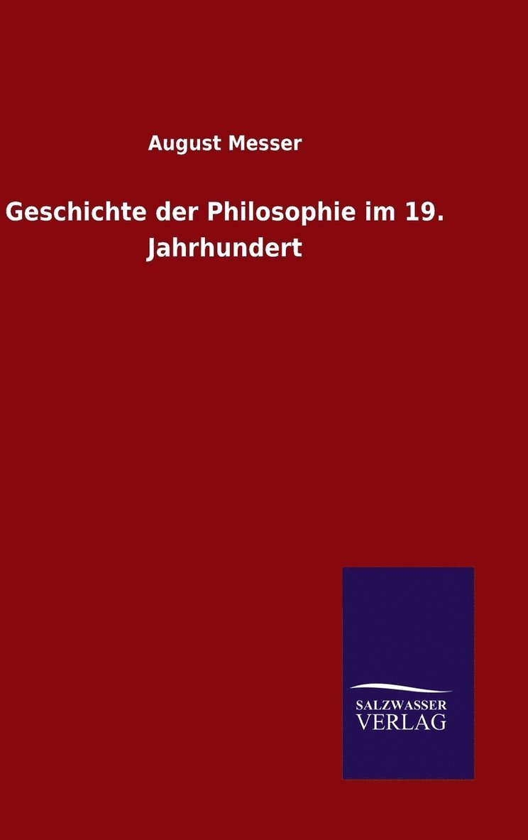 Geschichte der Philosophie im 19. Jahrhundert 1