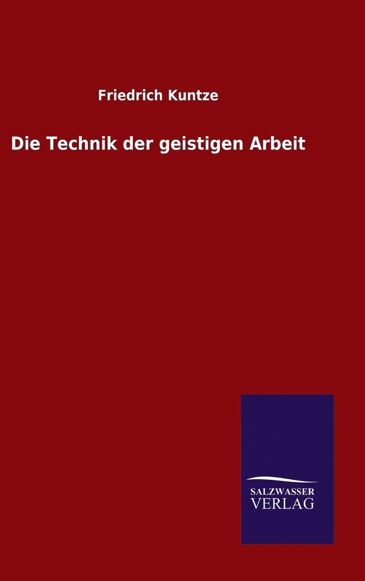 Technik der geistigen Arbeit
