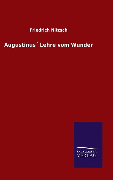bokomslag Augustinus¿ Lehre vom Wunder