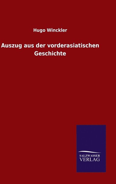 bokomslag Auszug aus der vorderasiatischen Geschichte