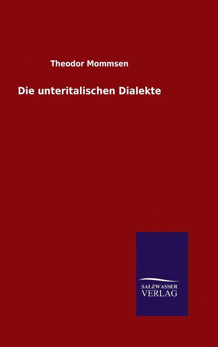 Die unteritalischen Dialekte 1