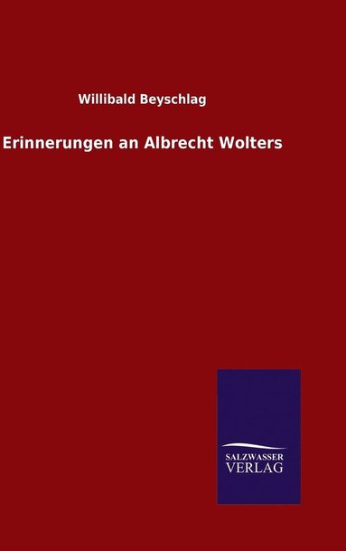 bokomslag Erinnerungen an Albrecht Wolters