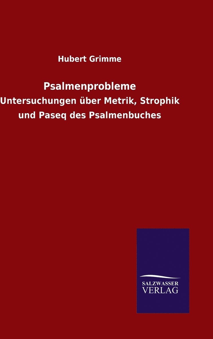 Psalmenprobleme 1