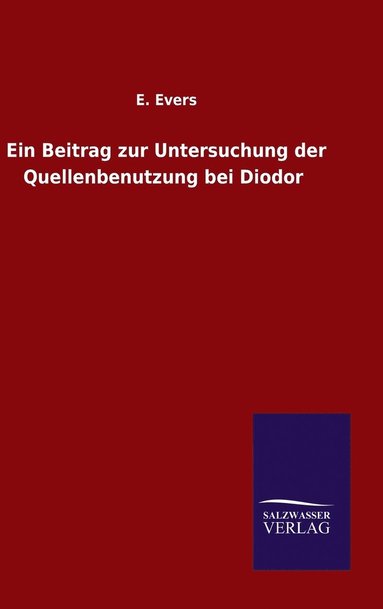 bokomslag Beitrag zur Untersuchung der Quellenbenutzung bei Diodor