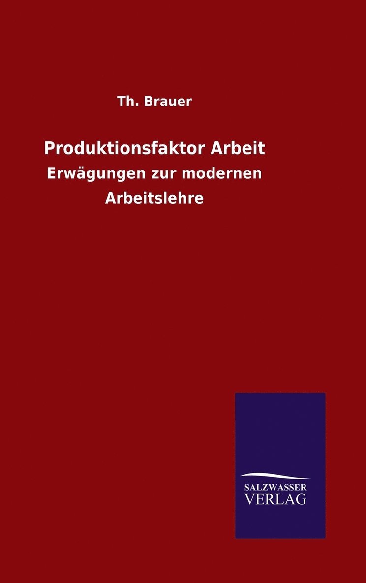 Produktionsfaktor Arbeit 1