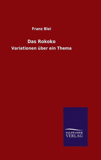 bokomslag Das Rokoko