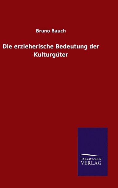 bokomslag Die erzieherische Bedeutung der Kulturgter