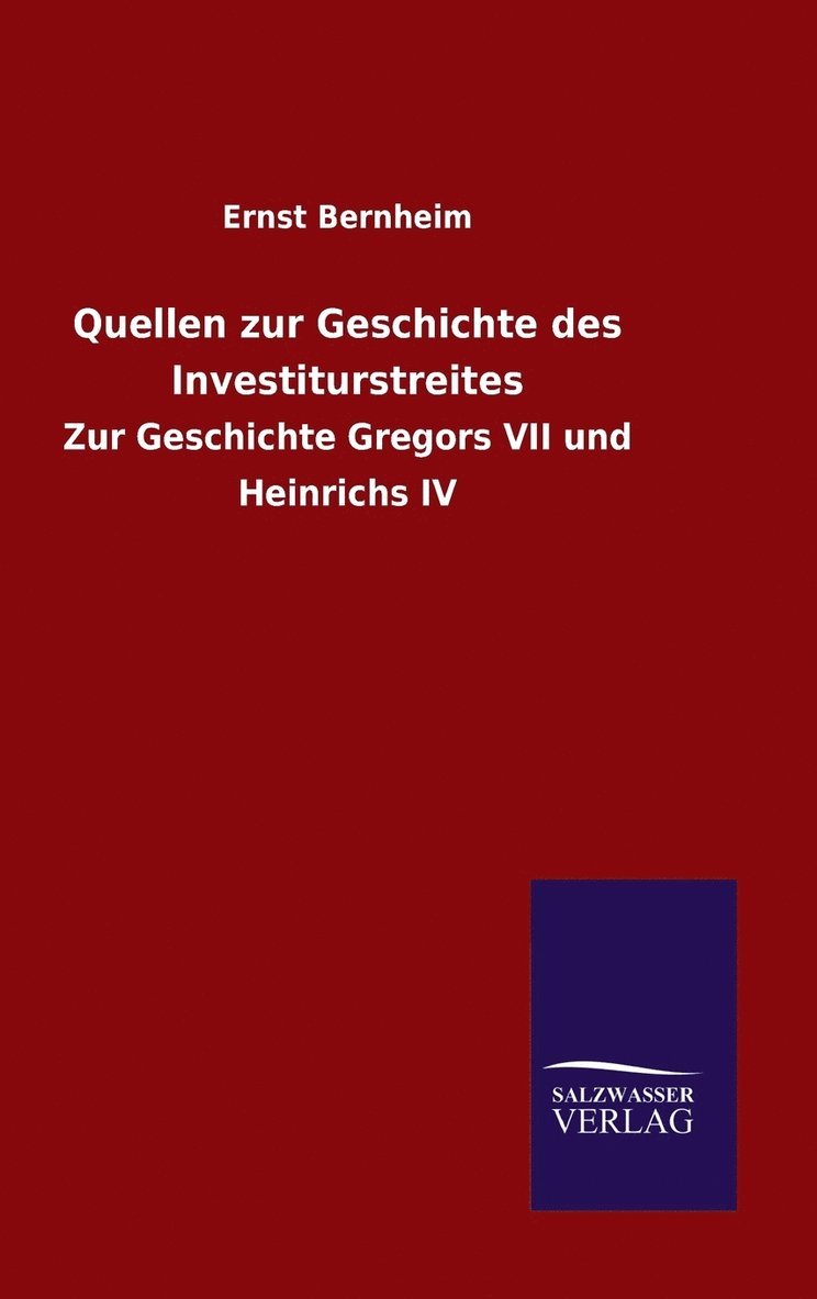 Quellen zur Geschichte des Investiturstreites 1