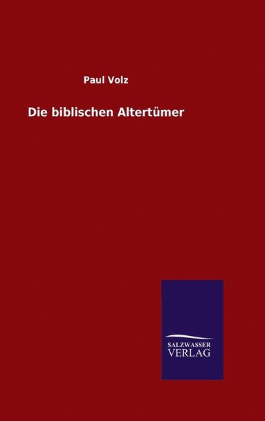 bokomslag Die biblischen Altertmer