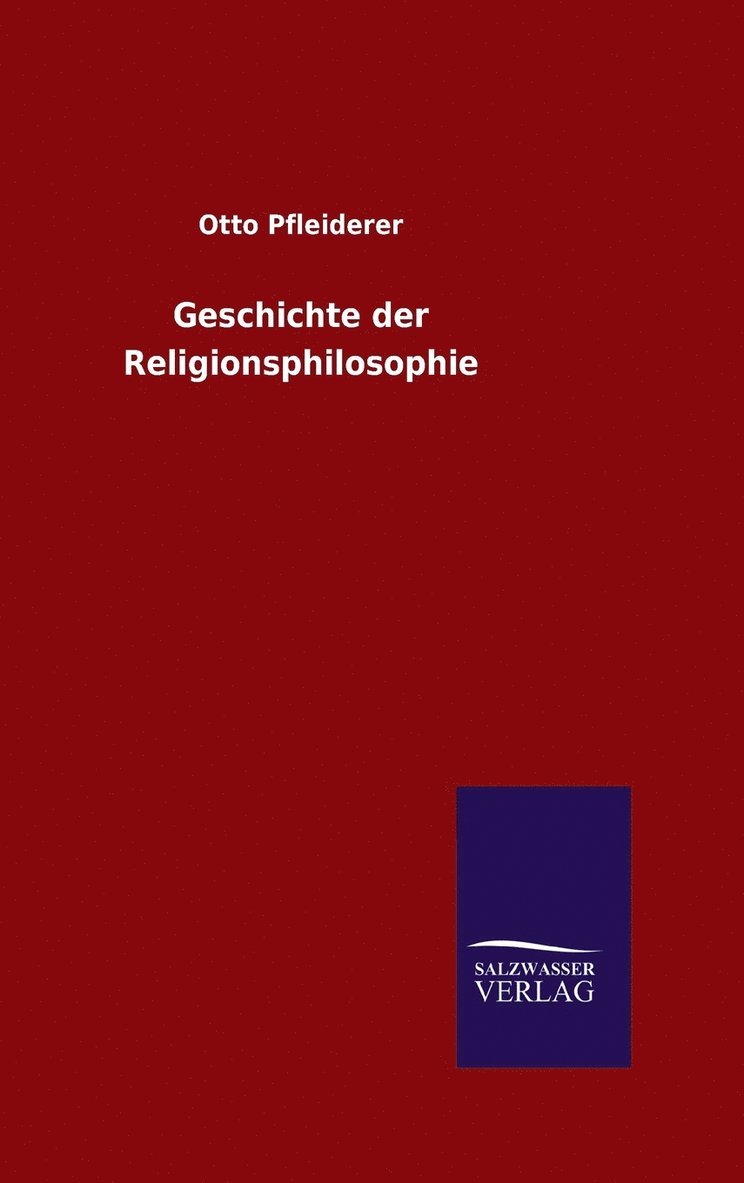 Geschichte der Religionsphilosophie 1