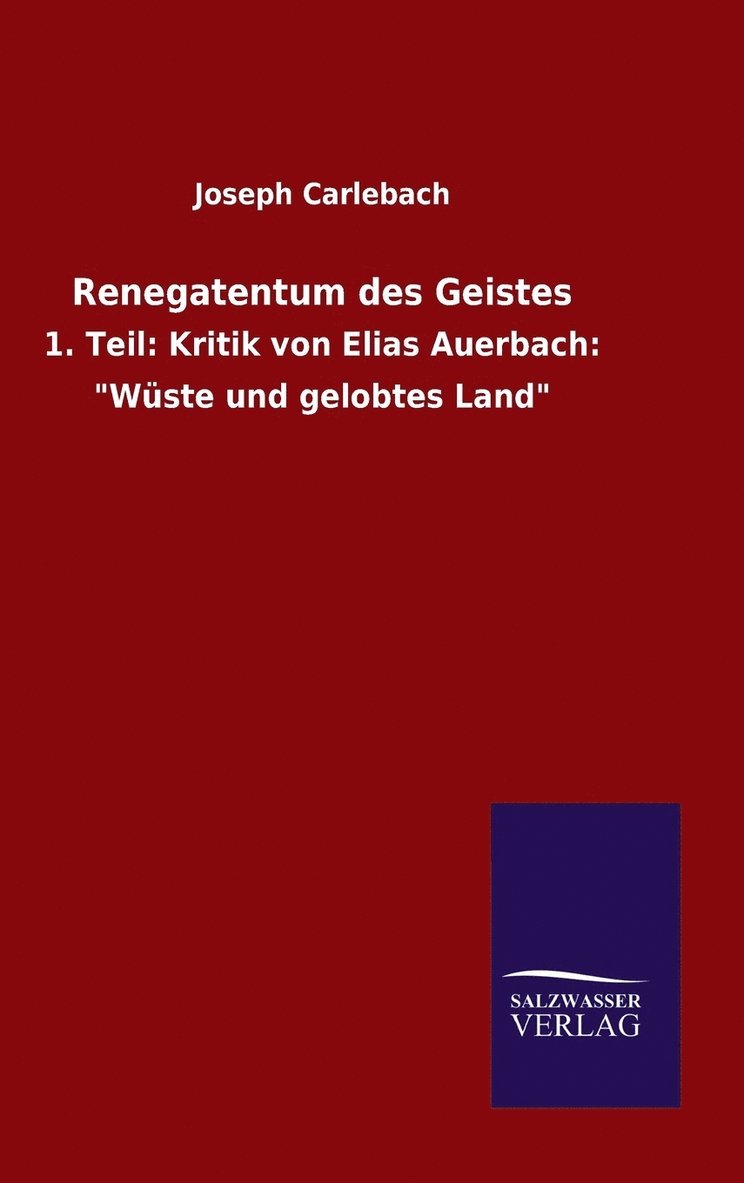 Renegatentum des Geistes 1