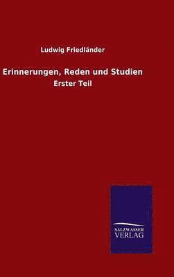 bokomslag Erinnerungen, Reden und Studien