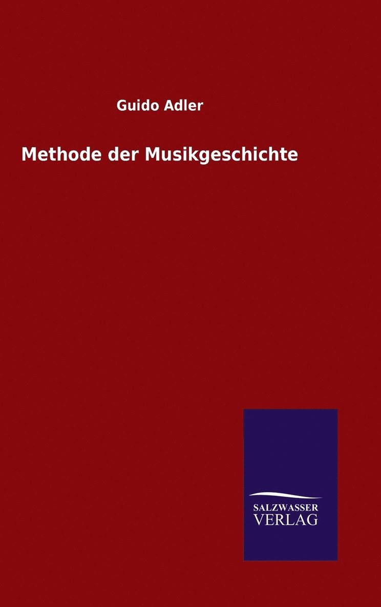 Methode der Musikgeschichte 1