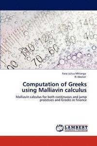 bokomslag Computation of Greeks Using Malliavin Calculus
