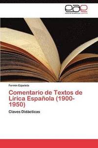 bokomslag Comentario de Textos de Lrica Espaola (1900-1950)
