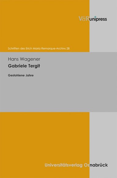 Hans Wagener - Gabriele Tergit, Inbunden