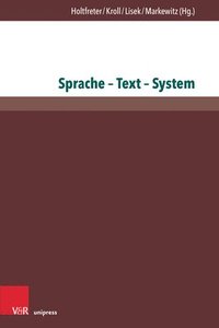 bokomslag Sprache - Text - System