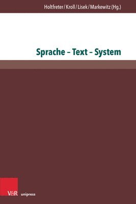 bokomslag Sprache - Text - System