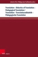 bokomslag Translation - Didactics of Translation - Pedagogical Translation / Translation - Translationsdidaktik - Padagogische Translation: Theoretical Concepts