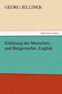 bokomslag Erklrung der Menschen- und Brgerrechte. English