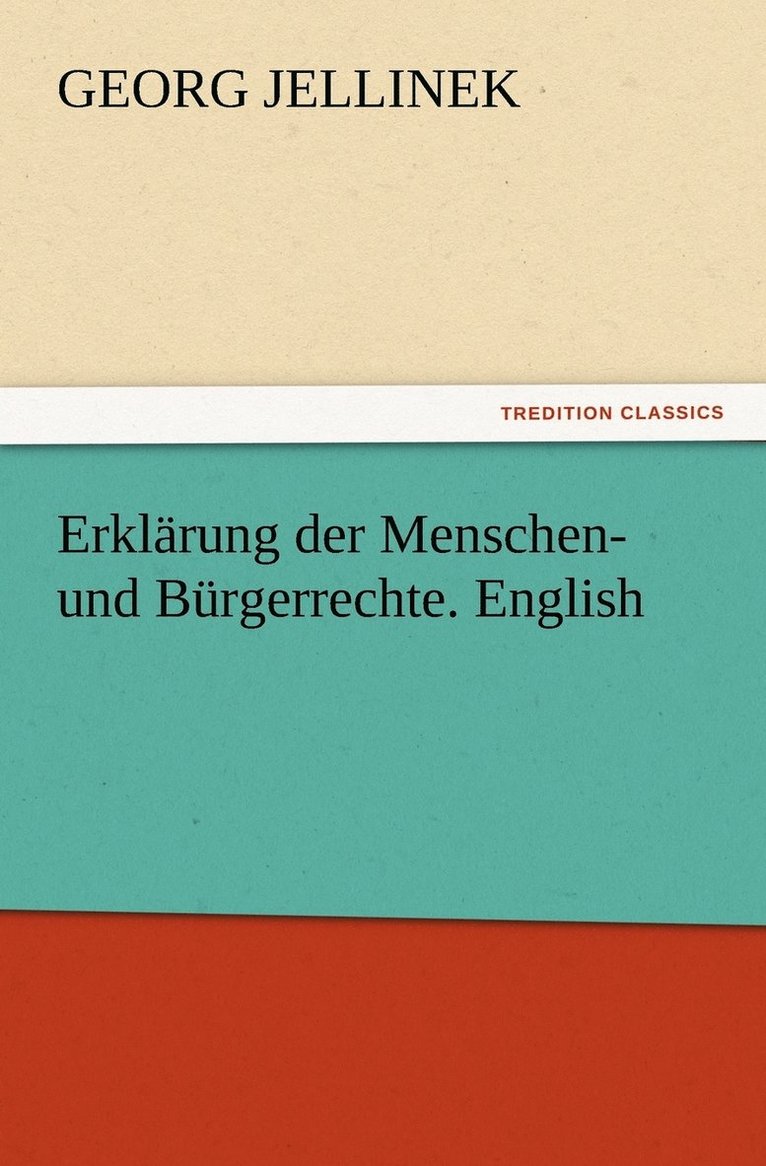 Erklrung der Menschen- und Brgerrechte. English 1