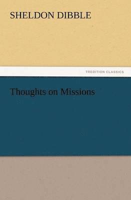 bokomslag Thoughts on Missions