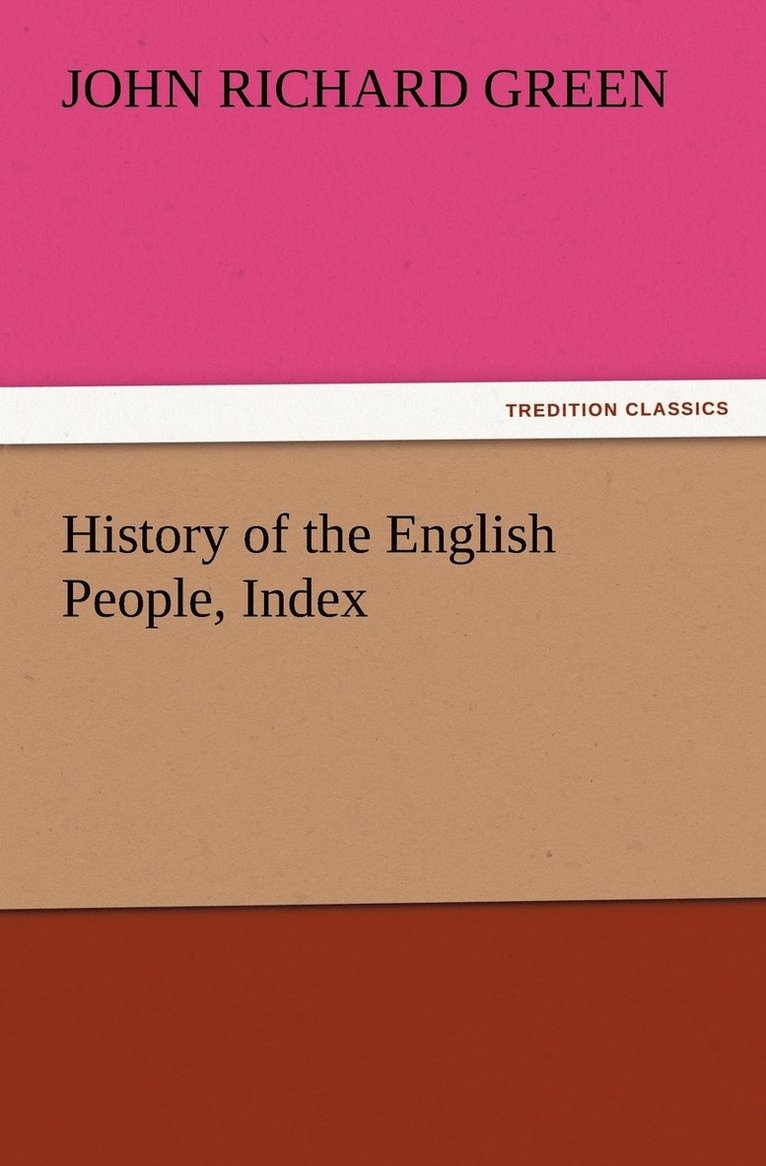 History of the English People, Index 1