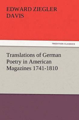 bokomslag Translations of German Poetry in American Magazines 1741-1810