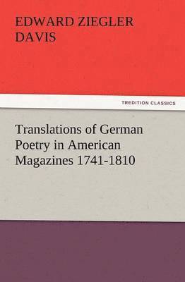 bokomslag Translations of German Poetry in American Magazines 1741-1810