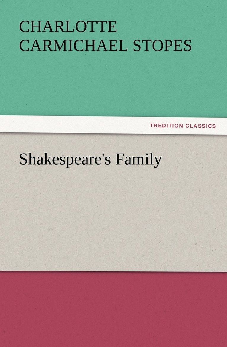 Shakespeare's Family 1