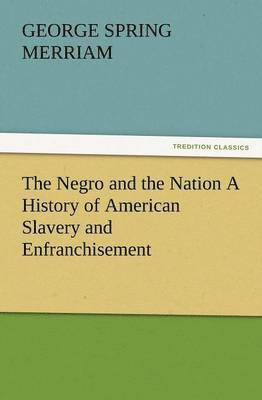 bokomslag Negro and the Nation a History of American Slavery and Enfranchisement