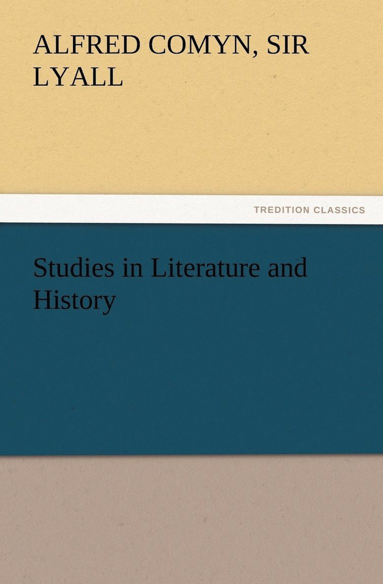 Studies in Literature and History 1