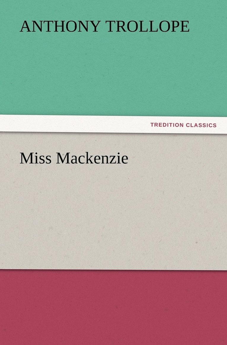 Miss MacKenzie 1