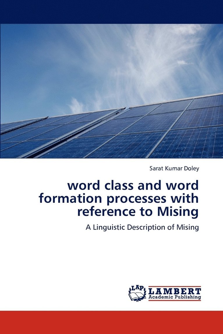 word class and word formation processes with reference to Mising 1