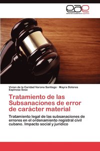 bokomslag Tratamiento de Las Subsanaciones de Error de Caracter Material