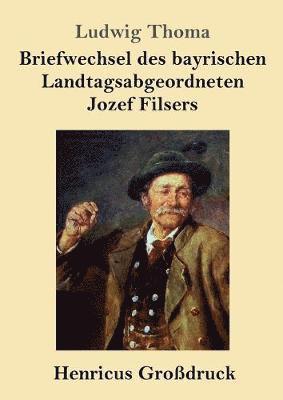 bokomslag Briefwechsel des bayrischen Landtagsabgeordneten Jozef Filsers (Großdruck)