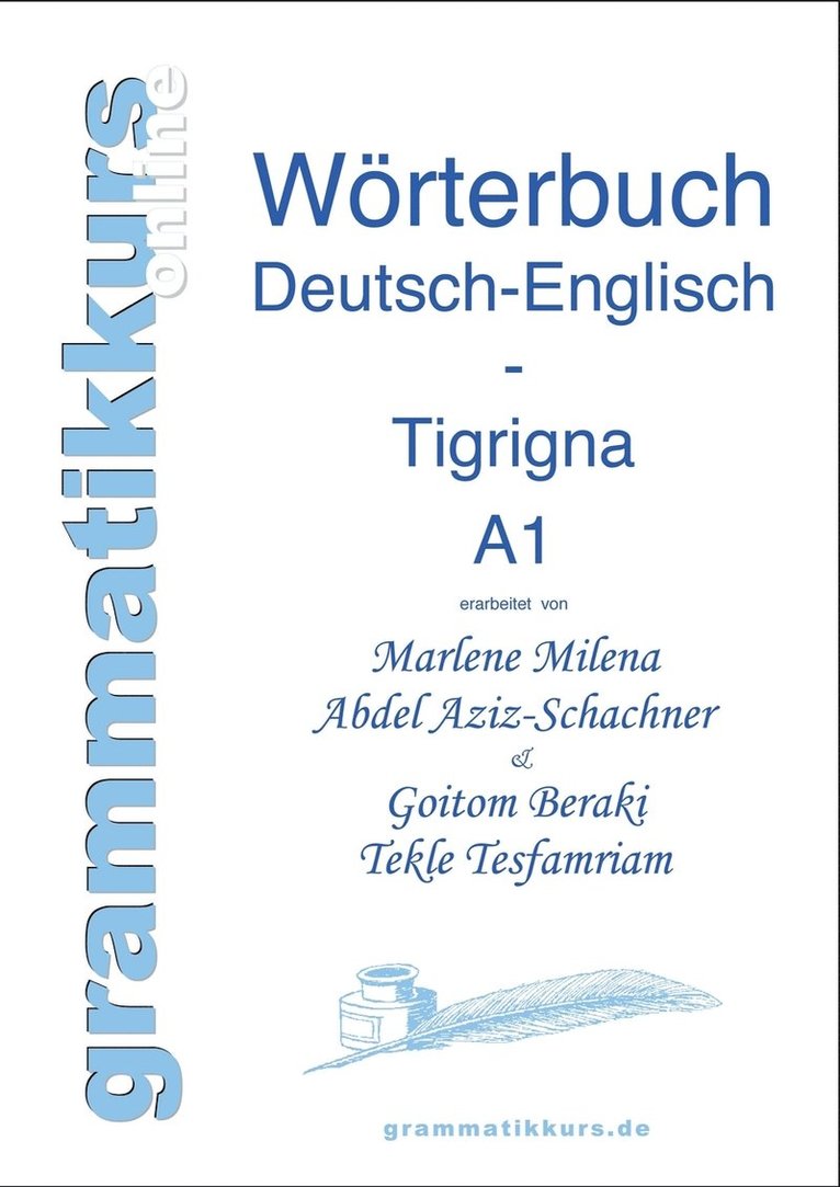 Wortschatz Deutsch-Englisch-Tigrigna Niveau A1 1
