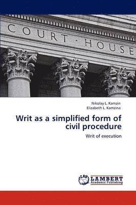 bokomslag Writ as a simplified form of civil procedure