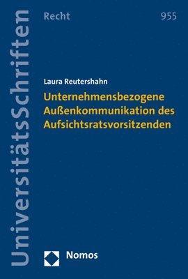 bokomslag Unternehmensbezogene Aussenkommunikation Des Aufsichtsratsvorsitzenden