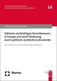 bokomslag Faktoren Nachhaltigen Stromkonsums in Europa Und Seine Forderung Durch Politisch-Rechtliche Instrumente: Eine Analyse Aus Sicht Der Nachhaltigen Okono