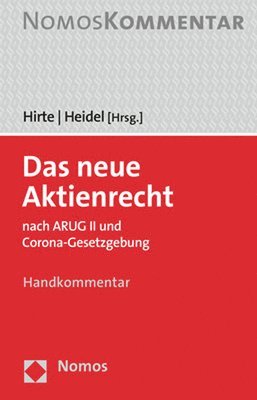 bokomslag Das Neue Aktienrecht: Nach Arug II Und Corona-Gesetzgebung