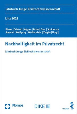 bokomslag Nachhaltigkeit Im Privatrecht: Jahrbuch Junge Zivilrechtswissenschaft