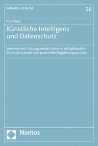 bokomslag Künstliche Intelligenz und Datenschutz