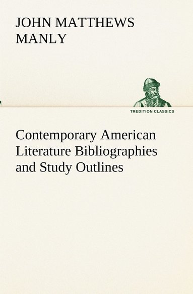 bokomslag Contemporary American Literature Bibliographies and Study Outlines