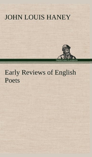 bokomslag Early Reviews of English Poets